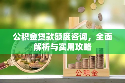 闽侯公积金贷款额度咨询，全面解析与实用攻略