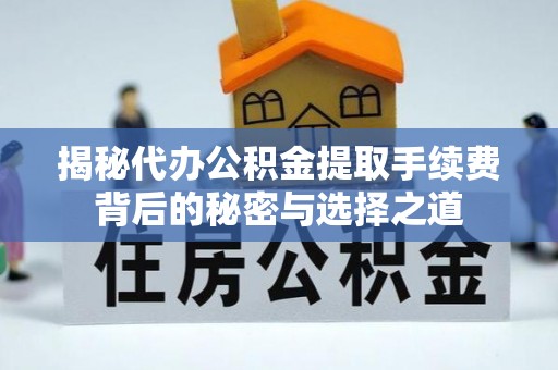 闽侯揭秘代办公积金提取手续费背后的秘密与选择之道