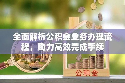 闽侯全面解析公积金业务办理流程，助力高效完成手续